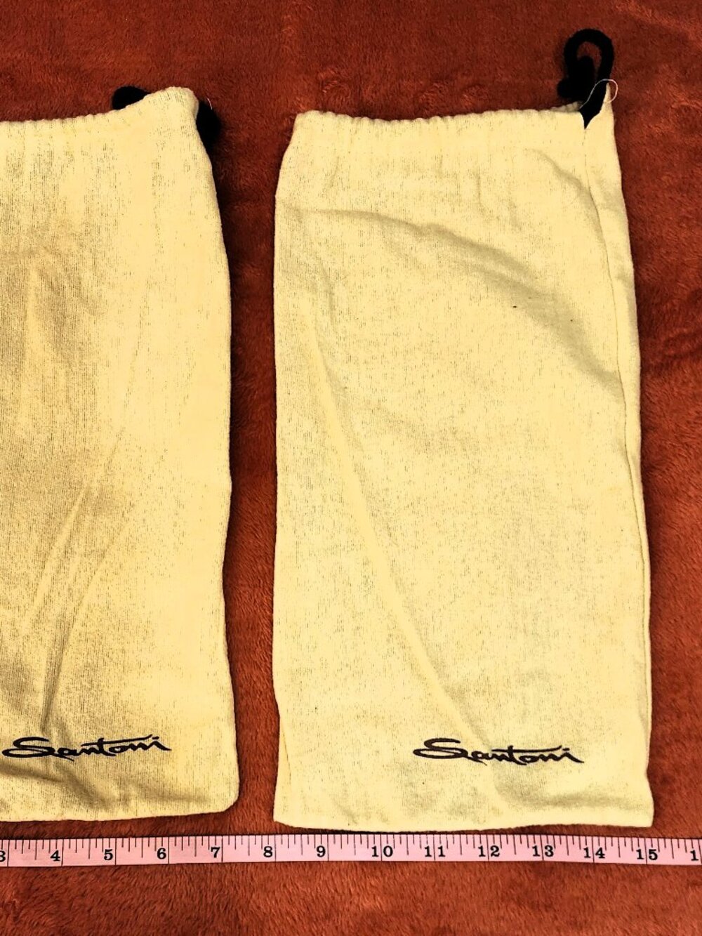 SANTONI Authentic Luxury Italian Shoe Dust Bags - Matching Pair (Set of 2)